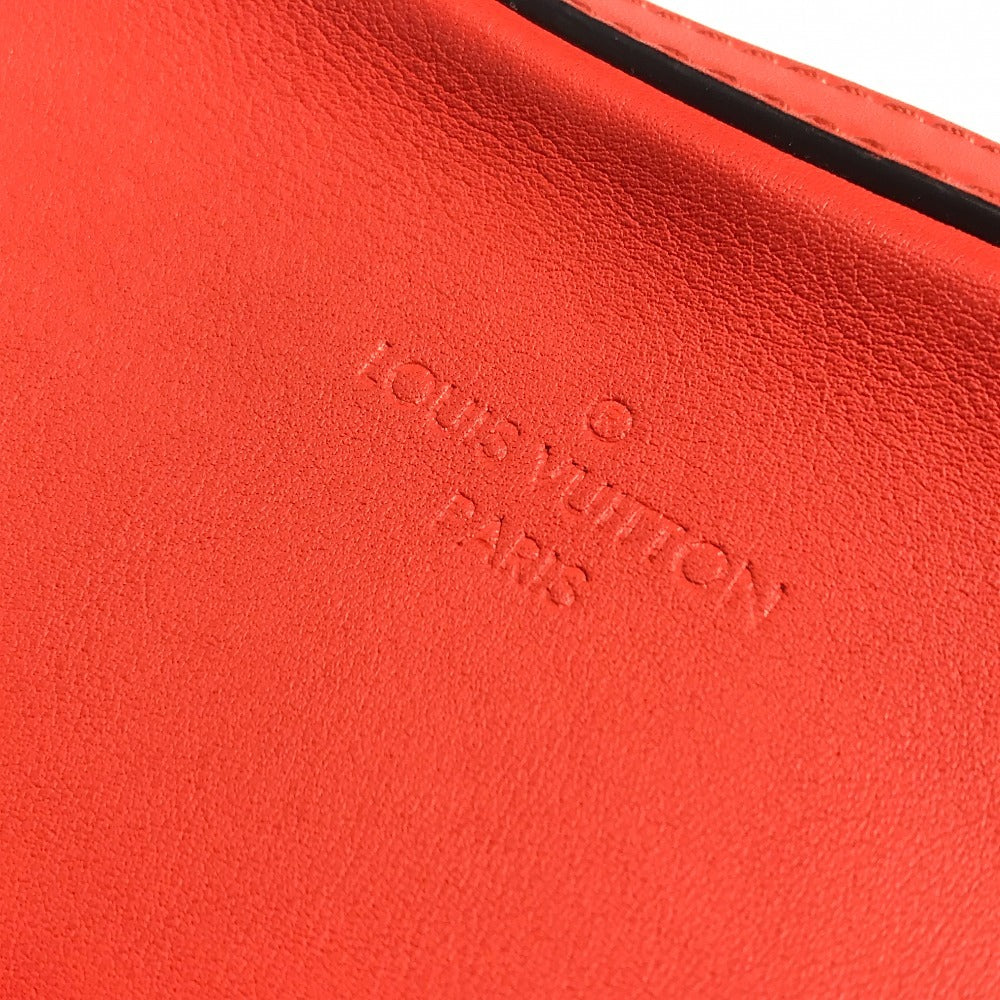 LOUIS VUITTON N23356 Damier Infini Pochette District Crossbody Shoulder Bag in Damier Infini Leather, Unisex, Magma Red