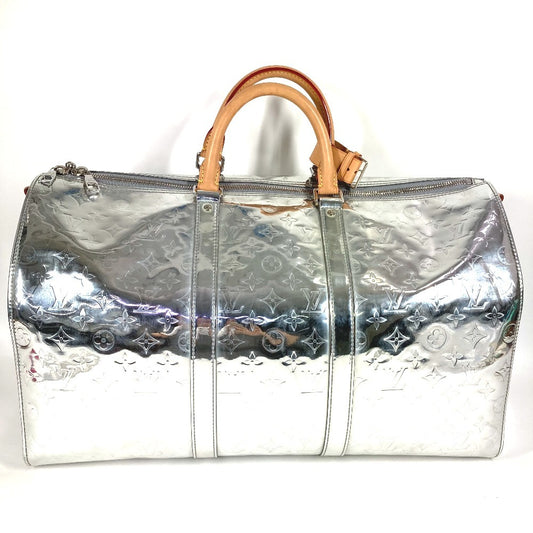 LOUIS VUITTON M45886 Monogram Mirror Keepall Bandouliere 50 Travel Bag, Handbag, Travel Bag, Boston Bag, Leather, Unisex, Silver