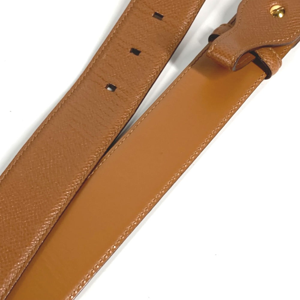 BVLGARI ロゴ スクエアバックル ボトムス用ベルト アクセサリー ベルト レザー レディース ブラウン