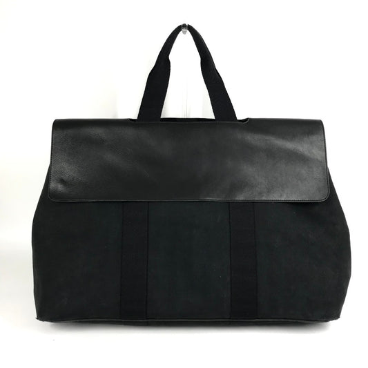 HERMES ヴァルパライソ GM ヴァルパライソGM 旅行バッグ トラベルバッグ カバン トートバッグ フラップ ボストンバッグ レザー/キャンバス レディース ブラック