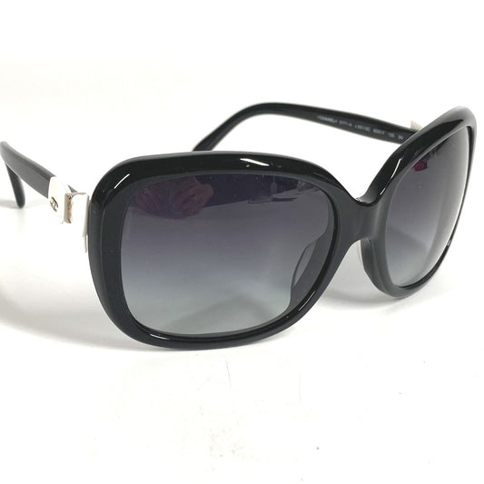 CHANEL 5171-A Ribbon CC Coco Mark Logo Glasses Eyewear Sunglasses Plastic Women's Black
