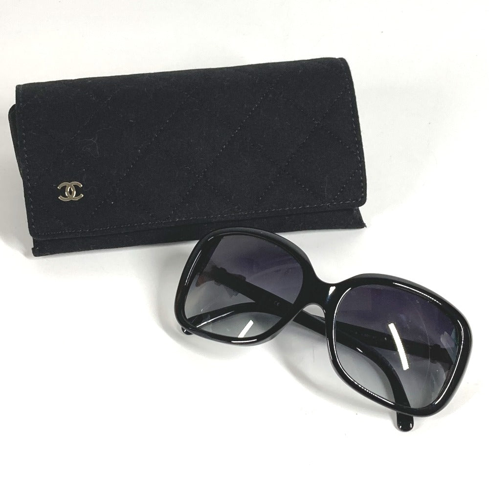 CHANEL 5171-A Ribbon CC Coco Mark Logo Glasses Eyewear Sunglasses Plastic Women's Black