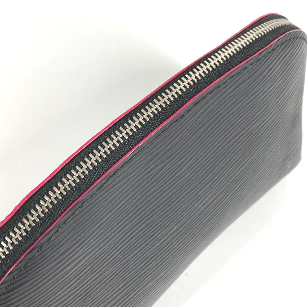 LOUIS VUITTON M67185 Epi Two-Tone Pochette Cosmetic Pouch/Makeup Pouch/Multi-Pouch/Cosmetic Pouch in Epi Leather, Unisex, Noir/Black