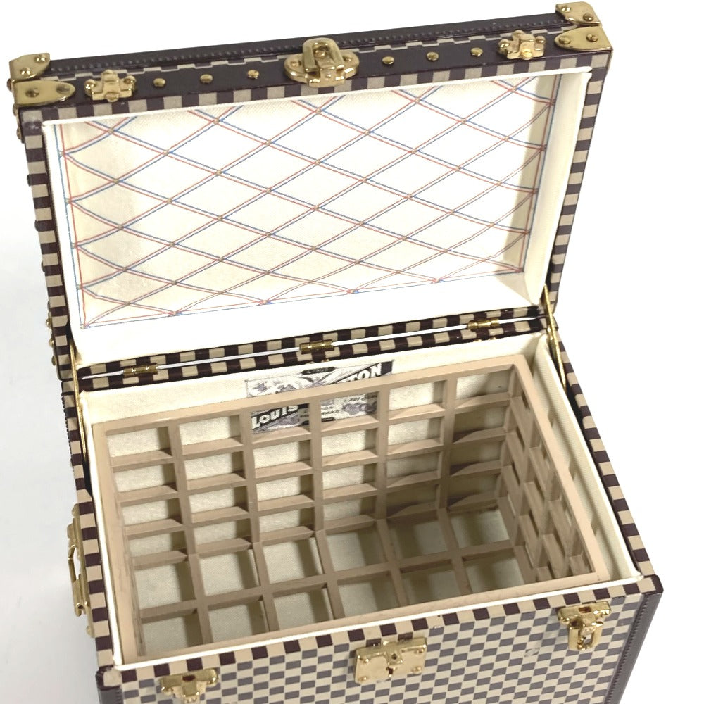 LOUIS VUITTON 不明 VIP顧客限定 ノベルティ 1895年 ダミエ マルシャポー トランク オブジェ インテリア オブジェ メタル ユニセックス ブラウン