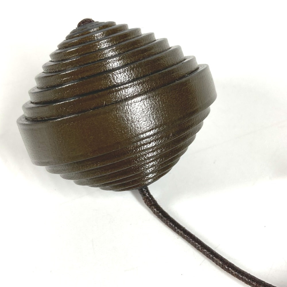 HERMES ホホバネックレス JOJOBA アクセサリー ジュエリー チョーカー ネックレス レザー レディース パープル