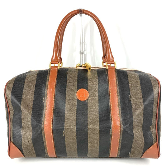 FENDI ヴィンテージ ペカン 旅行バッグ トラベルバッグ カバン ボストンバッグ PVC/レザー ユニセックス カーキ