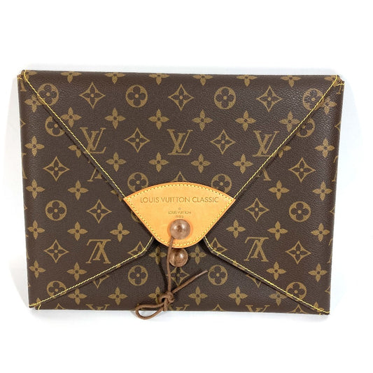 LOUIS VUITTON Unknown Monogram Classic Logo Pouch/Clutch Bag in Monogram Canvas, Unisex, Brown