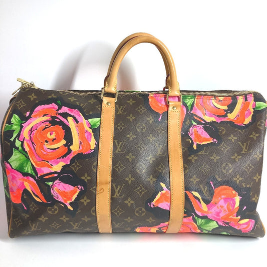LOUIS VUITTON M48605 モノグラム・ローズ 薔薇 キーポル50 キーポル 50 旅行バッグ トラベルバッグ カバン ボストンバッグ モノグラムキャンバス レディース ピンク