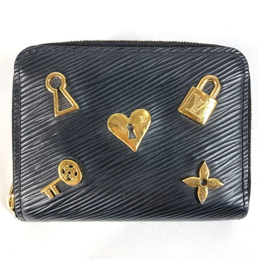 LOUIS VUITTON M63993 Epi Zippy Coin Purse Wallet with Round Zipper, Coin Purse, Epi Leather, Women's, Noir, Black