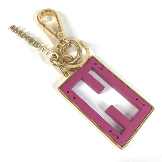 FENDI 7AS229 BAGUETTE Baguette Logo Bag Charm Keychain Metal Unisex Pink Purple
