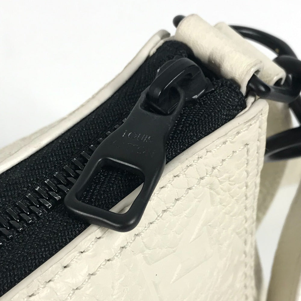 LOUIS VUITTON M55927 Monogram Empreinte Virgil Abloh Triangle Messenger Bag, Crossbody Bag, Pochette, 2-Way Bag, Clutch Bag, Shoulder Bag, Taurillon Leather, Unisex, White