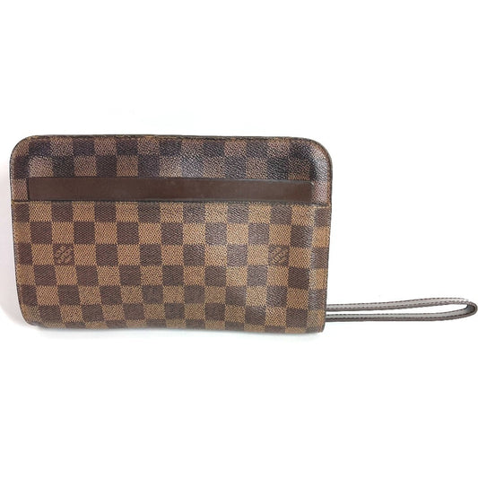 LOUIS VUITTON N51993 Damier Saint Louis Clutch Bag, Pouch with Strap, Second Bag, Damier Canvas, Unisex, Ebene, Brown