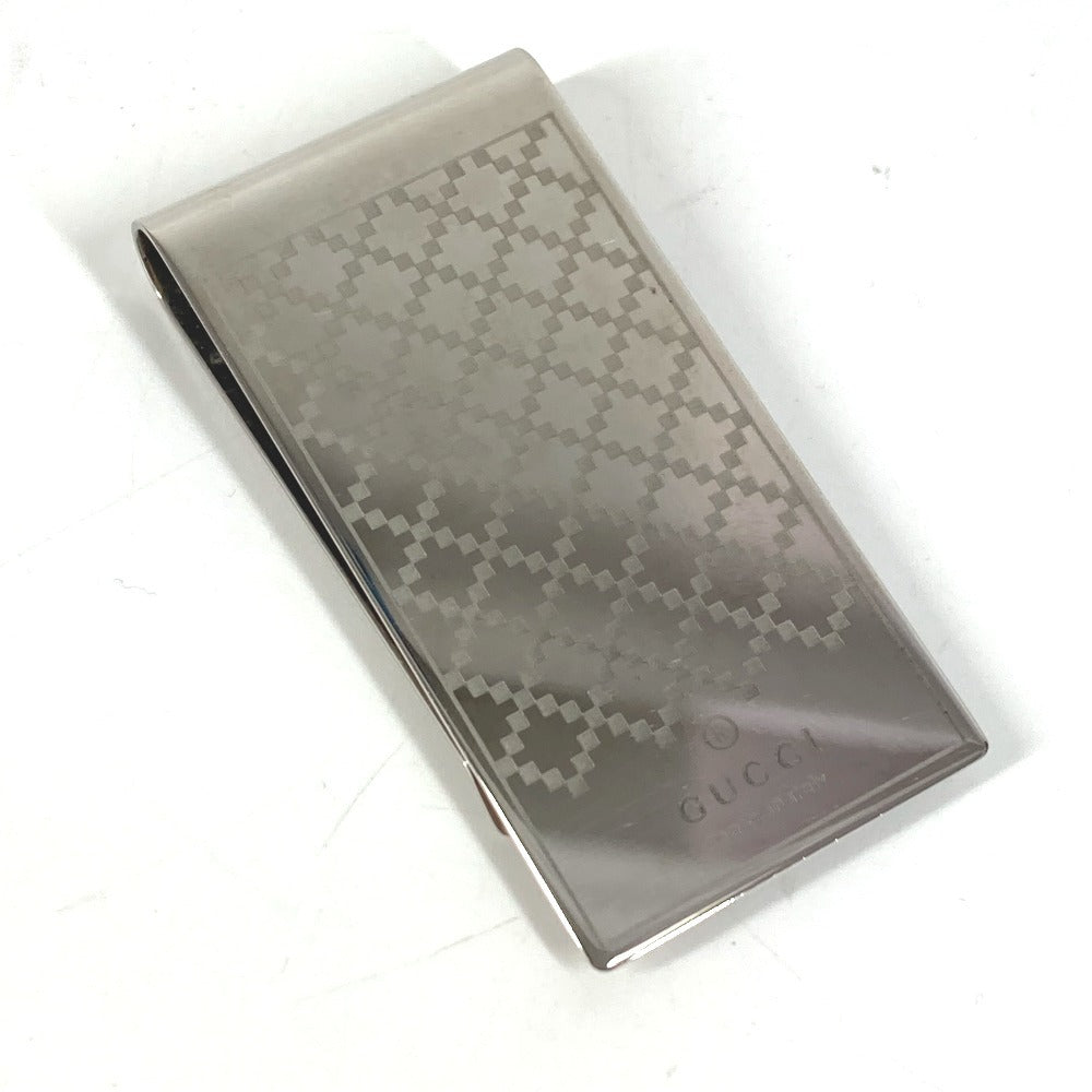 GUCCI Wallet Logo Bill Clip Money Clip SV925 Unisex Silver