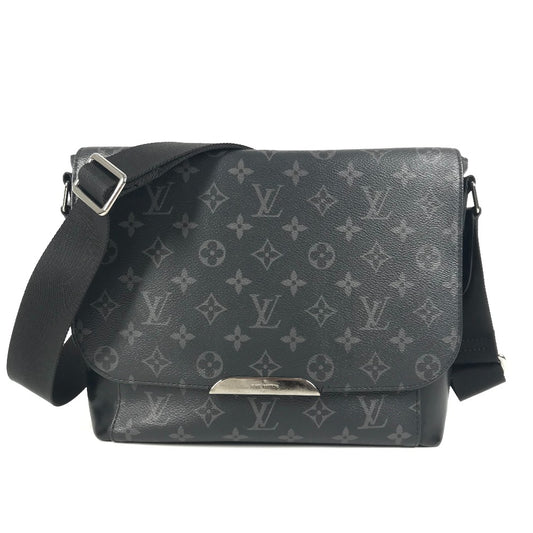 LOUIS VUITTON M40565 Monogram Eclipse Messenger Explorer PM Bag, Crossbody Flap Shoulder Bag, Monogram Eclipse Canvas, Unisex, Black