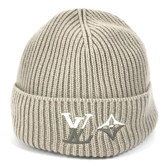 LOUIS VUITTON M77196 ビーニー・LV デュアル ビーニー 帽子 ニット帽 ニットキャップ ニット帽 カシミヤ ユニセックス グレージュ グレー