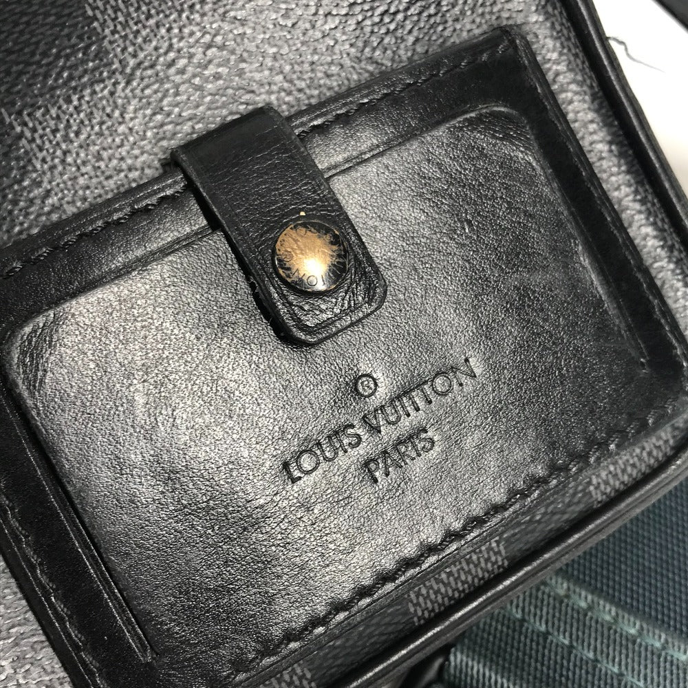 LOUIS VUITTON N40188 Damier Graphite Alpha Messenger Bag, Crossbody Shoulder Bag, Damier Graphite Canvas, Unisex, Black