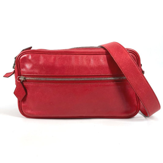HERMES Vingt Quatre PM Crossbody Pochette Shoulder Bag in Leather, Unisex, Red