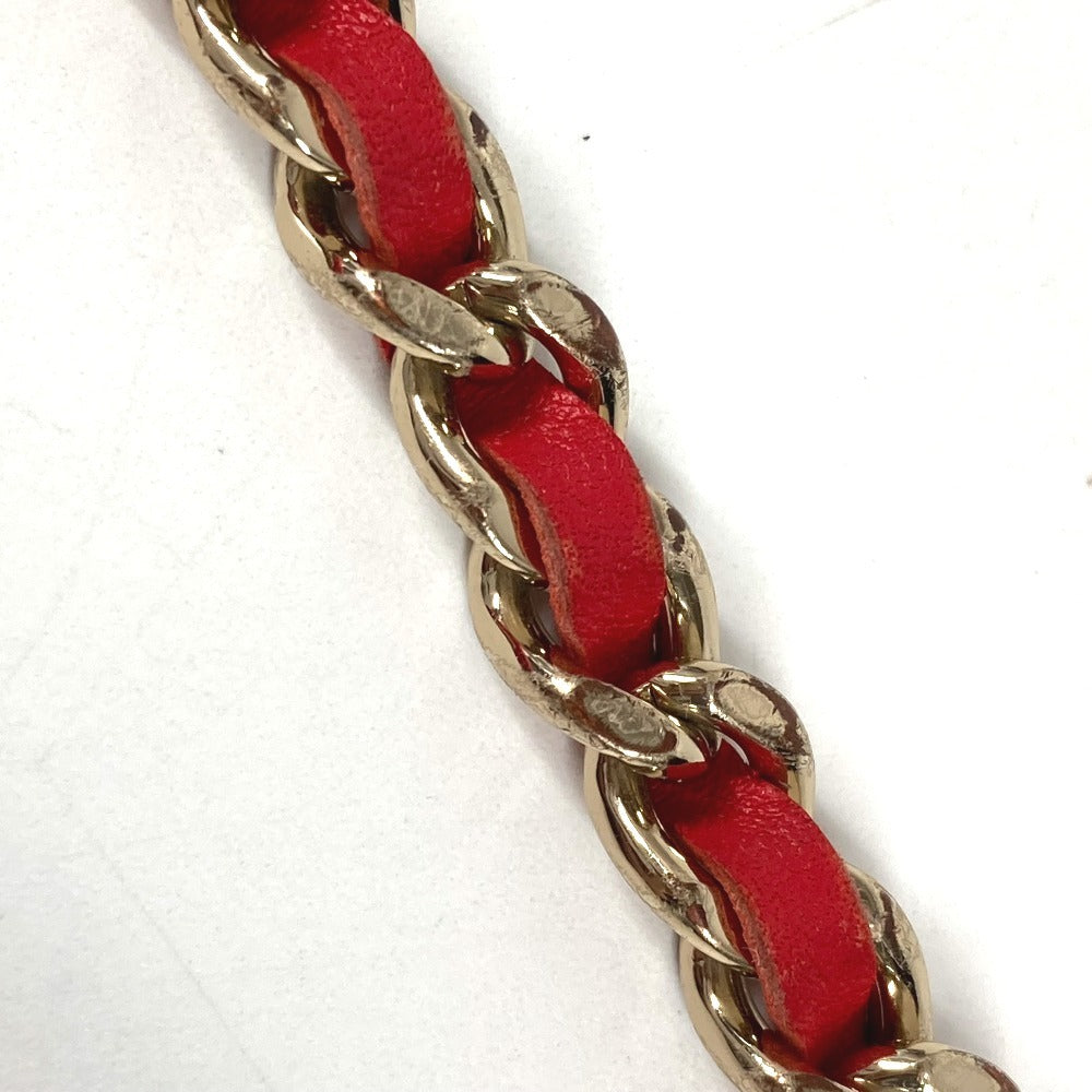 CHANEL キルティング ミニマトラッセ ミニ マトラッセ CC ココマーク ロゴ カバン 斜め掛け フラップ チェーンンバッグ ショルダーバッグ コットン レディース レッド