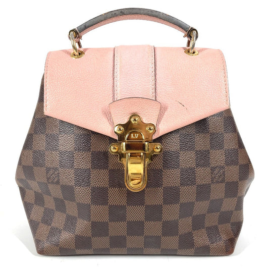 LOUIS VUITTON N42262 Damier Crampton Handbag Backpack in Damier Canvas, Women's, Pink