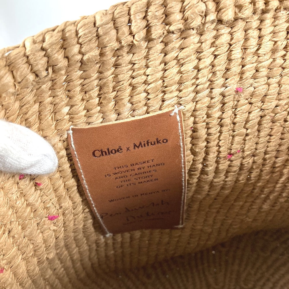 Chloe Mifuko ミフコ バスケットバッグ カゴバッグ かご トートバッグ ハンドバッグ ラフィア レディース ベージュ