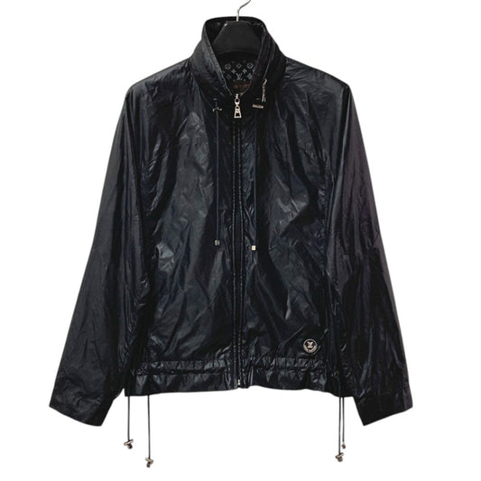 LOUIS VUITTON logo lining mesh outer long sleeve zip-up jacket RW071W nylon jacket women's black