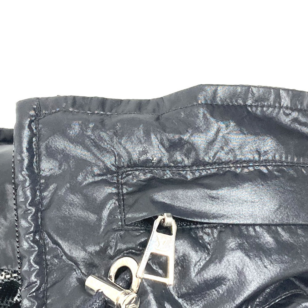 LOUIS VUITTON ロゴ 内側メッシュ アウター 長袖 ジップアップ ジャンバー ジャケット RW071W ナイロンジャケット ナイロン レディース ブラック