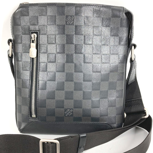LOUIS VUITTON N40122 ダミエアンフィニ ディスカバリー メッセンジャー PPM カバン 斜め掛け ポシェット ショルダーバッグ ダミエアンフィニレザー ユニセックス ブラック