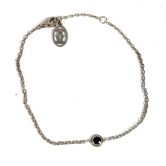 CARTIER 金 K18 18K WG サフィールレジェドゥ 1ポイント サファイア アクセサリー ジュエリー ブレスレット Au750 レディース シルバー