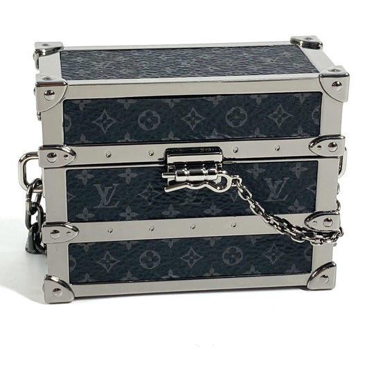 LOUIS VUITTON M77167 Monogram Eclipse Earphone Pouch for AirPods with Chain, Monogram Eclipse Canvas, Unisex, Black