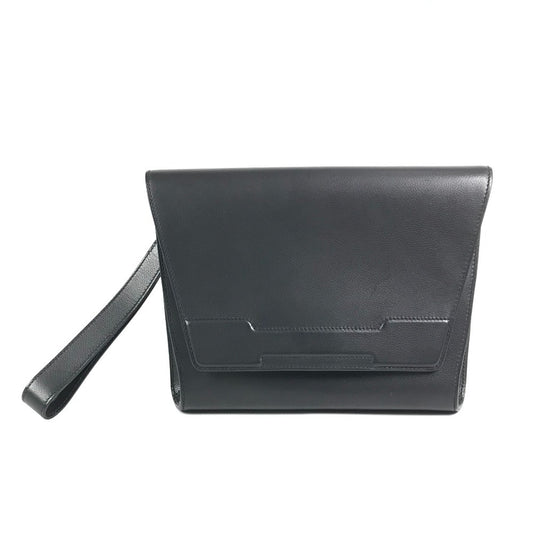 HERMES ストラップ付き ノヴァポリス ポーチ カバン Hロゴ フラップ セカンドバッグ クラッチバッグ エバーカラー ユニセックス ブラック