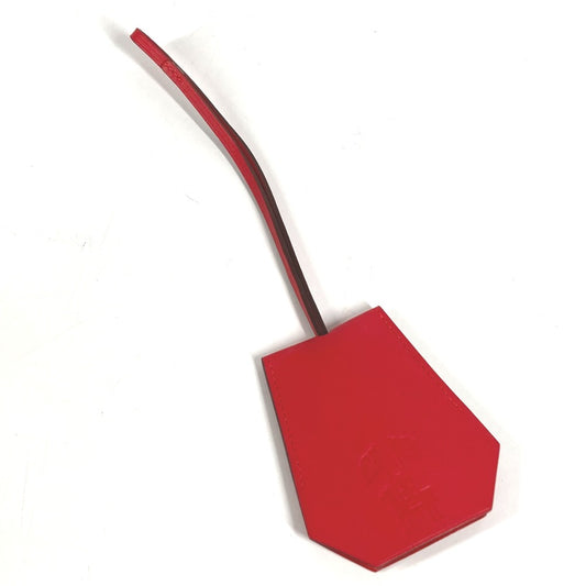 HERMES 2024 イヤーズギフト クロシェット バッグチャーム キーホルダー チャーム レザー ユニセックス レッド