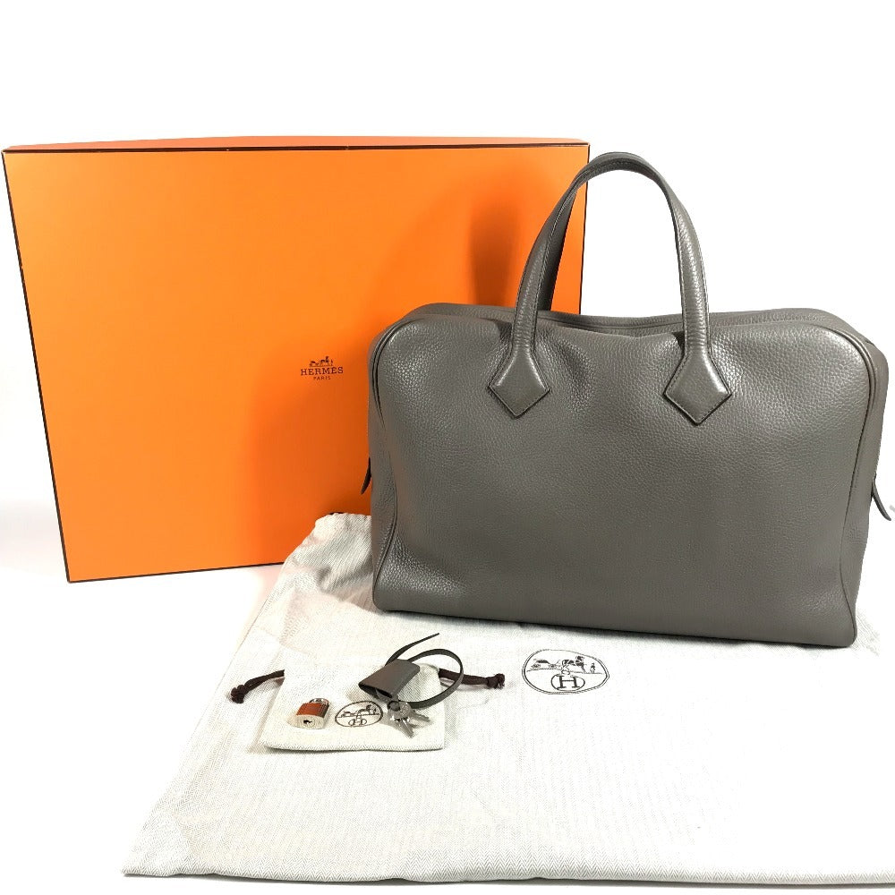 HERMES ビジネスバッグ ハンドバッグ ヴィクトリア 2 12H カバン 書類バッグ トートバッグ トリヨンクレマンス ユニセックス エタン グレー