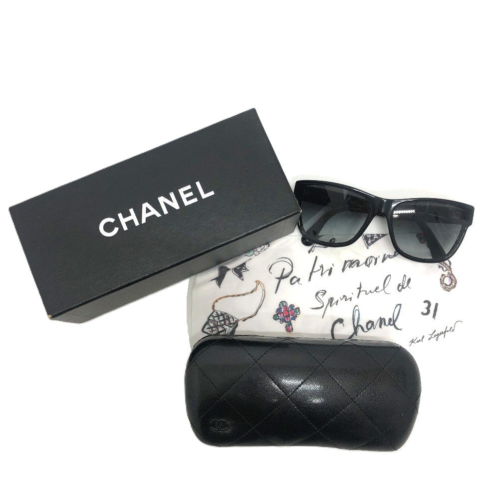 CHANEL 5386-A ロゴ CC ココマーク ロゴ めがね メガネ アイウェア 眼鏡 サングラス サングラス プラスチック レディース ブラック