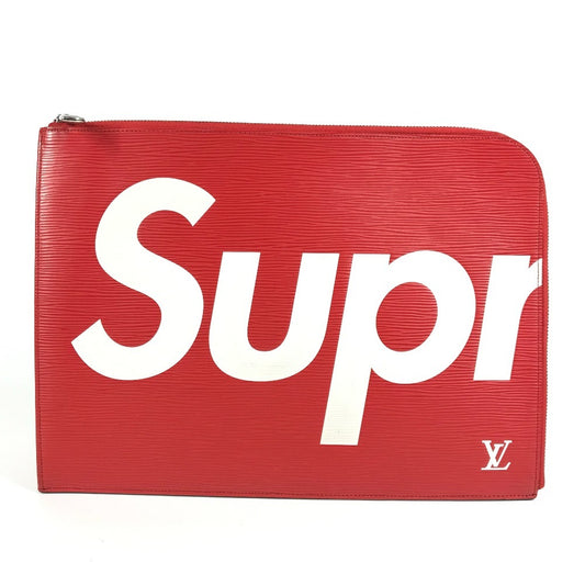 LOUIS VUITTON M67722 エピ ポシェット ジュール GM ポシェットジュールGM supreme シュプリーム コラボ カバン クラッチバッグ エピレザー メンズ レッド