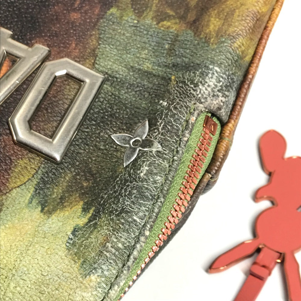 LOUIS VUITTON M43375 マスターズコレクション モナリザ パームスプリングス バックパック カバン リュックサック レザー ユニセックス カーキ