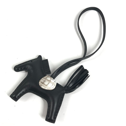 HERMES シュバル ヒマラヤ ロデオ PM タッチ ロデオPM 馬 バッグチャーム チャーム アニョーミロ ユニセックス ブラック/ヒマラヤ ブラック