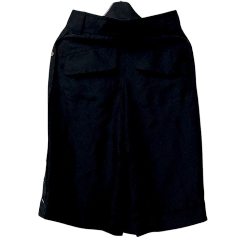 LOUIS VUITTON ロゴ 金具 ハーフパンツ ボトムス アパレル パンツ シルク レディース ブラック