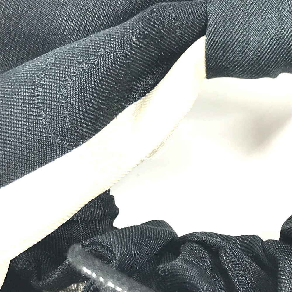 CHANEL AA7530 ヴィンテージ CC ココマーク ロゴ りぼん リボン ヘアアクセサリー ヘアゴム シュシュ シルク レディース ブラック