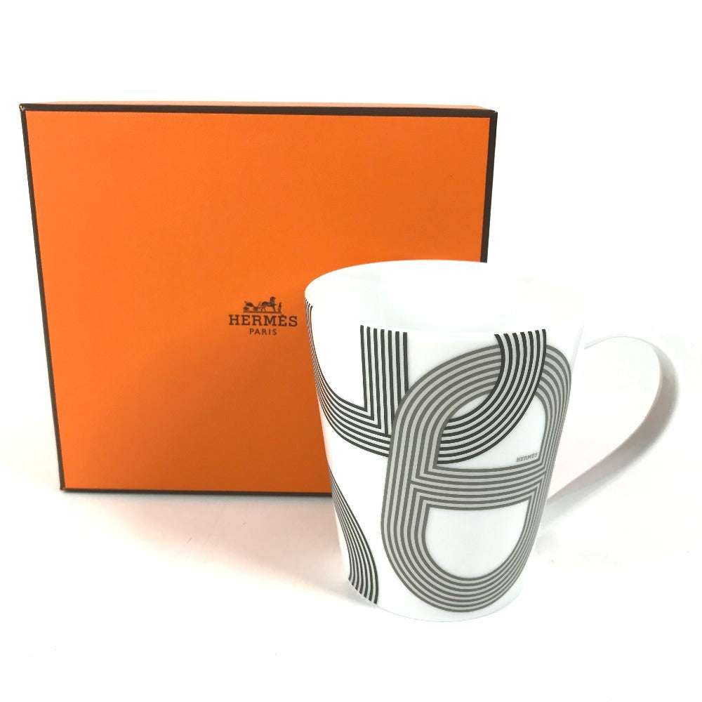 HERMES マグ ラリー24 ラリー 24 コップ 食器 インテリア マグカップ 陶器 ユニセックス ホワイト