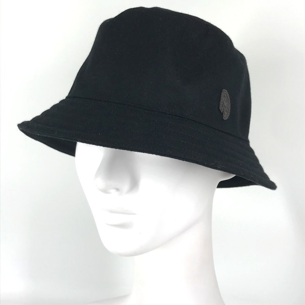 HERMES フレッド クルーカルーゼル ハット帽 帽子 バケットハット ボブハット ハット ウール ユニセックス ブラック