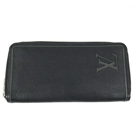 LOUIS VUITTON M68228 LVロゴ ヴェルティカル ジッピーウォレット ロングウォレット ラウンドファスナー 長財布 トリヨンレザー ユニセックス ノワール ブラック