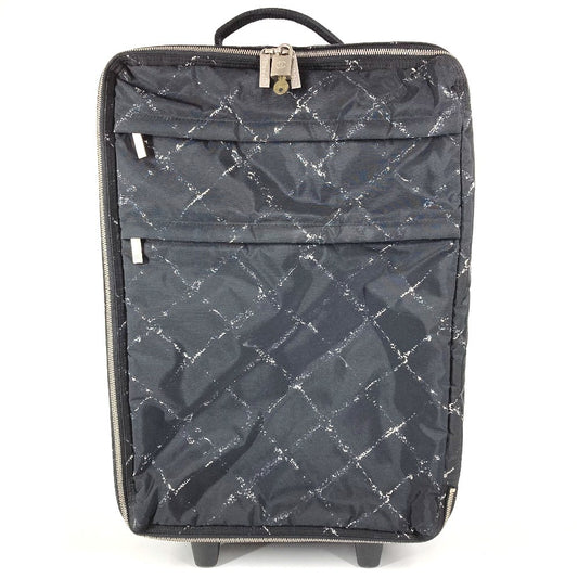 CHANEL スーツケース 旧 トラベルライン トラベルバッグ 2輪 旅行バッグ キャリーバッグ ナイロン ユニセックス ブラック