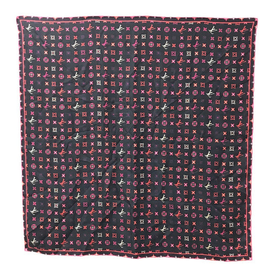 LOUIS VUITTON M73093 モノグラム LVロゴ スカーフ シルク レディース マルチカラー