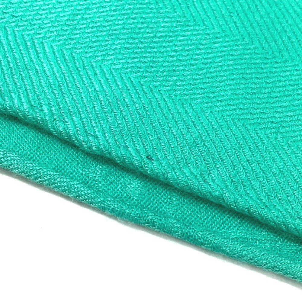 HERMES ストール ニューリブリス ニュー リブリス ショール フリンジ マフラー ストール カシミヤ ユニセックス グリーン
