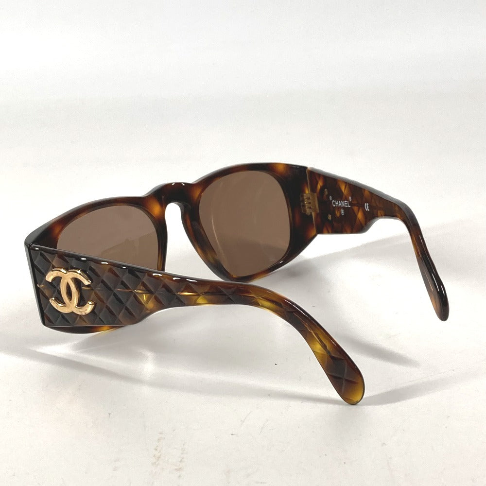 CHANEL 01450 ヴィンテージ CC ココマーク ロゴ めがね メガネ アイウェア 眼鏡 サングラス プラスチック レディース ブラウン