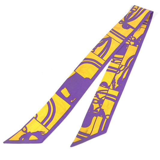 HERMES ツイリー ツィリー バンドースカーフ アクセサリー スカーフ シルク レディース パープル