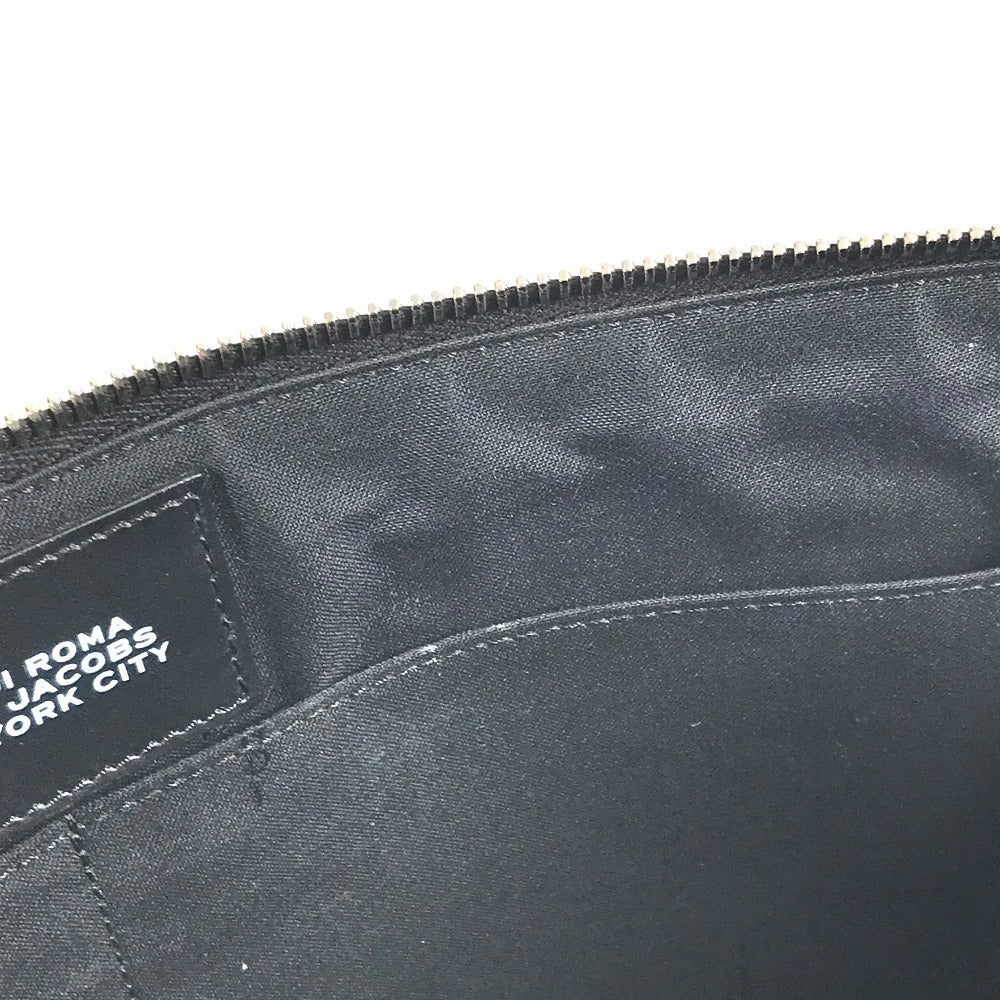 FENDI MARC JACOBS マークジェイコブス コラボ ロゴ カバン セカンドバッグ ポーチ ストラップ付き クラッチバッグ レザー ユニセックス ブラック