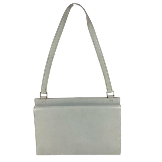 HERMES ヴィンテージ ヴァランタン カバン フラップ 肩掛け ショルダーバッグ レザー ユニセックス ライトブルー系
