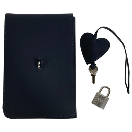 HERMES ハート カルネ シークレット ノート メモ帳 ステーショナリー ケース ノートカバー スイフト ユニセックス アルドワーズ ブラック