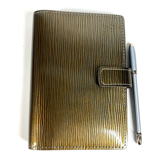 LOUIS VUITTON M99080 サイバーエピ アジェンダPM アジェンダ PM ボールペン システム手帳 ケース ステーショナリー 手帳カバー エピレザー ユニセックス メタリック系